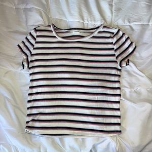 Garage Striped Cropped Tee
